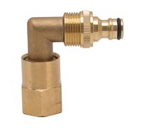 FRELEAN 3/4 inch Brass Hose Elbow Fitting | Universal Rotation 360° for Easy Installation | Leak - Proof Garden Watering Adapter/Pipe Connector | Solid Brass Construction