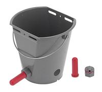 FRELEAN 8L Livestock Feeder Bucket with 2 Nipples | Food - Grade Milk Container for Calves/Lambs | Leak - Proof Design with Clear Scale & Handle (for Cow)