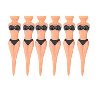 FRELEAN Bikini Sport Tees 6 Pack | PE Plastic Training Tees for Driving Range/Putting Green | Reusable Sport Accessories with Low Drag Design | Improve Swing Accuracy & Ball Care (Black)