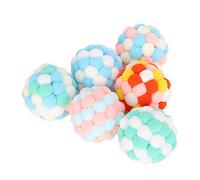 FRELEAN Lot de 6 boules de chat douces de luxe avec son | Multi - Jouet interactif coloré pour jeu/entraînement en intérieur | Stimule l'instinct prédateur et soulage le