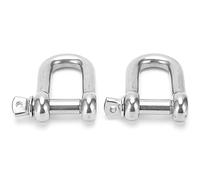 FRELEAN M18 Screw Pin Anchor Shackle 2 Pack | 304 Stainless Steel D - Shape Shackle for Chains & Wire Rope | 2094lb Load Capacity for Marine Hardware/Lifting/Towing