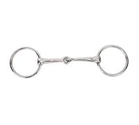 FRELEAN Stainless Steel Horse Ring Snaffle Bit | Hollow Jointed Mouth for Horse Control | Equestrian Training Supplies for Dressage/Jumping/Trail Riding | 65mm Rings, 212g Lightweight