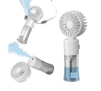Frelisiy Ventilateur brumisateur portable multifonction pour mini ventilateur portable 1500 mAh 4 vitesses réglables, convient pour les femmes, la maison, le bureau, les voyages (blanc)