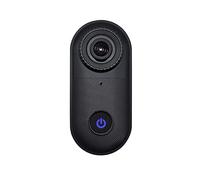 Frelisty Mini caméra 4K avec caméra corporelle 32 Go, taille pouce, caméra POV mains libres et caméra d'action portable (noir)