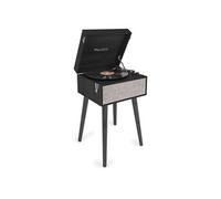Audizio Fremont Platine Vinyle Meuble Bluetooth, Design Rétro sur Pieds - Noire, Haut-Parleurs Stéréo, Convient aux Disques 33, 45 et 78 Tours, Idéal pour Décorer Votre Intérieur