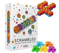 Frenaki Scrambled Dice Word Game - Jeu de société Familial Rapide pour 1 à 5 Joueurs | Enrichissement du vocabulaire éducatif avec 12 dés à Lettres | Exercice cérébral pour Les fêtes (1Pc)