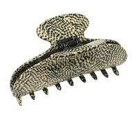 French Amie Grande pince à cheveux ovale fine en celluloïd de 11,4 cm fabriquée à la main avec une forte adhérence antidérapante pour femme et fille, fabriquée en France (Opera)