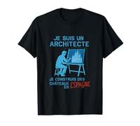 French Architect Blueprint Castle Humor Design T-Shirt