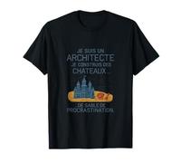 French Architect Sandcastle Blueprint Humor T-Shirt
