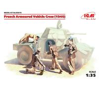 French Armoured Vehicle Crew 1940 4 Figurines New Moules 1:3 5 Plastique Model