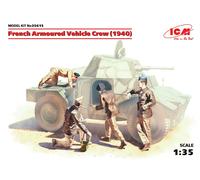 French Armoured Vehicle Crew 1940 4 Figurines New Moules 1:3 5 Plastique Model