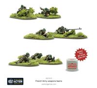 Warlord Games Équipes d'armes de l'armée française - Miniatures à l'échelle de 28 mm pour l'action de boulon, miniatures très détaillées de la Seconde Guerre mondiale pour jeux de guerre de table