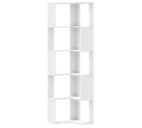 @FRENCH Bibliothèque - TOP VENTES - Support à livres, d'angle à 5 niveau x blanc - Bois d'ingénierie - Meuble de rangement 86108