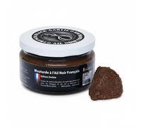 French Black Garlic - Moutarde à l'Ail Noir Français 100g - Condiment Gourmet Artisanal - Saveur Umami Douce et Sucrée, Riche en Antioxydants - Idée Cadeau Gourmande Made in France