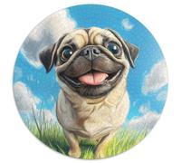 French BULLChien 1000 Pièces Puzzles Classiques Puzzle Circulaire pour Enfants Décompression Jeu D'Intelligence De l'art De La DécoRat ION Moderne 1000pcs (67.5x67.5cm)