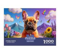 French BullChien Puzzle 1000 Pièces Adultes Animal Puzzles 1000 Pièces Durable Jeux De Puzzle Cadeau 70x50cm/1000pcs