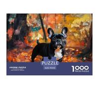French BULLChienPuzzles Pet Chien1000 Pieces for Adults Colorful Puzzle Ball Challenging Family Activity Games DIY Home Wall Decor Gift 70x50cm/1000pcs