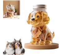 French Bulldog Candy Jar - Boîte à goûter avec bouledogue français - Récipient hermétique pour chiens - Pour biscuits, bonbons et friandises - Boîte en verre avec couvercle - Boîte à friandises pour