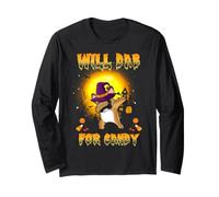 French Bulldog Dabbing Dog Will Dab for Candy Halloween Manche Longue