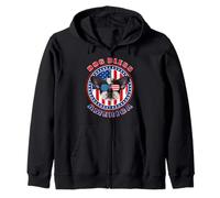 French Bulldog Dog Bless America Us Flag Sunglasses 4th July Sweat à Capuche