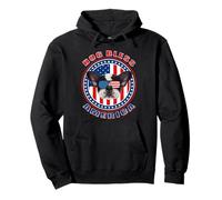 French Bulldog Dog Bless America Us Flag Sunglasses 4th July Sweat à Capuche