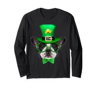 French Bulldog Dog Lucky Charm Shamrock St Patricks Day Manche Longue