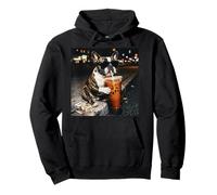 French Bulldog Drinking Coffee Smoking Cigarette Funny Meme Sweat à Capuche