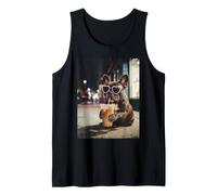 French Bulldog Drinking Iced Coffee Funny Animal Débardeur