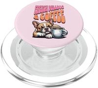 French Bulldog French French Bulldog Chien et Tasse de café PopSockets PopGrip pour MagSafe