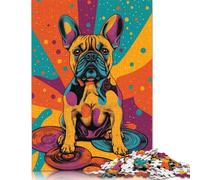 French Bulldog Illustration French Bulldog in Pop Art Style Puzzle 1000 Pièces Educa Jouet en Bois Divertissement Créatif Décoration Intérieure Jeu Éducatif Challenge Toy Adultes & Enfants des 14 an