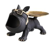 French Bulldog Key Bowl - Resin Dish Holder, Tabletop Figurine Ornament, Candy Storage Bowl, Decorative Accessory | Entryway Organizer, Office Desk Accent, Dining Room Decor, Cabinet Display, Pet