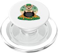 French Bulldog St Patricks Day Leprechaun Shamrock Frenchie PopSockets PopGrip pour MagSafe