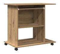 @FRENCH Bureau - Espace rangement optimal,Table Informatique pour étudiants chêne artisanal 80x50x75cm - Bois ingénierie 3951297