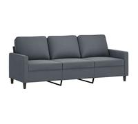 @FRENCH Canapé pour 3 places - Confort moelleux - Sofa Fixe - TOP VENTES - Gris foncé 180cm Velours 2029864
