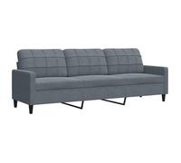 @FRENCH Canapé pour 3 places - Confort moelleux - Sofa Fixe - TOP VENTES - Gris foncé 210cm Velours 8958507