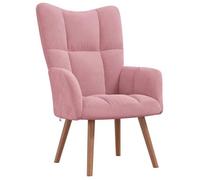 @FRENCH Chaise de relaxation simple - Fauteuil TV individuel - TOP VENTES - Rose Velours 7276936