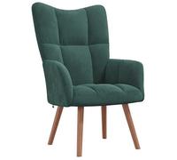 @FRENCH Chaise de relaxation simple - Fauteuil TV individuel - TOP VENTES - Vert foncé Velours 3771422