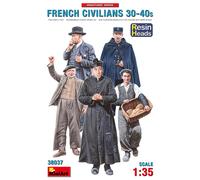 French Civilians 30-40s. Resin Heads 1:3 5 Figurine Plastique Model Kit Miniart