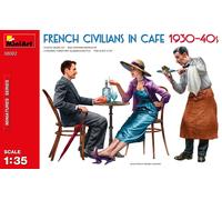 French Civilians En Cafe 1930-40s 1:3 5 Plastique Model Kit Miniart