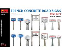 French Concrete Road Signs 1930-40's. North & East 1:3 5 Plastique Model Kit