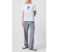 French Connection 1ose Logo Peached Graphic Tee Linen White Taille: XS | Chemises Outlet | Femme | Blanche