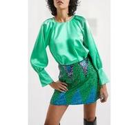French Connection Adora Satin Top Green Mineral Taille: 12 | Chemisiers Outlet | Femme | Vert