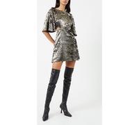 French Connection Alara Metallic Cut Out Mini Dr Brown Taille: 12 | Robes Mini Outlet | Femme | Marron