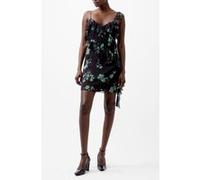 French Connection Alessandra Crinkle Dress Blackout/minted Grn Taille: 12 | Robes Mini Outlet | Femme | Le Noir