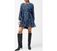 French Connection Anna Emina Chiffon Dress Navy Multi Taille: S | Robes Mini Outlet | Femme | Bleu