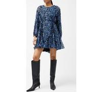 French Connection Anna Emina Chiffon Dress Navy Multi Taille: XL | Robes Mini Outlet | Femme | Bleu