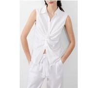 French Connection Aofie Linen Twist Front Shirt White Taille: S | Tanktops Outlet | Femme | Blanche