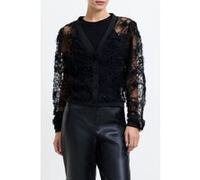 French Connection Applique Mesh Cardigan Black Taille: L | Cardigans Outlet | Femme | Le Noir