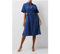French Connection Arielle Shirt Dress Midnight Blue Taille: M | Robes Outlet | Femme | Bleu