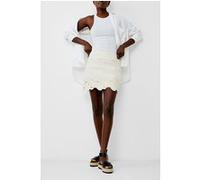 French Connection Ateena Twill Embroidered Skirt Ecru Taille: 18 | Mini Jupes Outlet | Femme | Marron